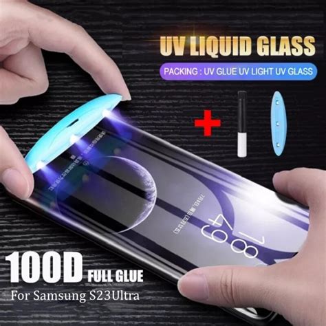 Lámpara UV pegada de vidrio templado para Samsung Galaxy S23 Protector