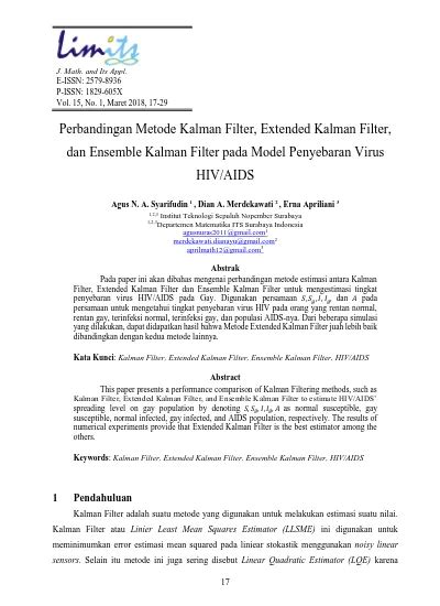 Perbandingan Metode Kalman Filter Extended Kalman Filter Dan Ensemble