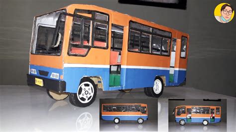 Cara Membuat Miniatur Bus Medium Metromini Dari Kardus Bekas Part