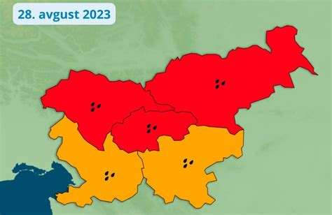 Arso izdal rdeče opozorilo Sloveniji znova grozijo neurja Družina