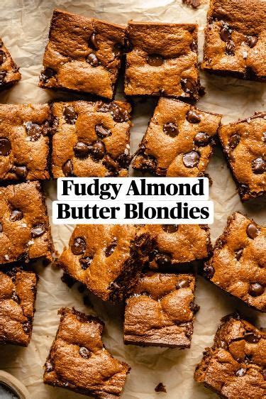 Fudgy Almond Butter Blondies Grain Free Ambitious Kitchen Recipe