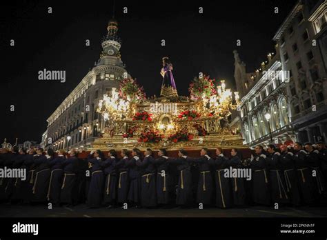 Madrid Espa A Th De Abril De La Talla De Cristo Se Dirige Por