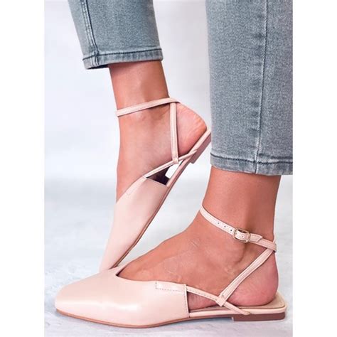 Baleriny Z Odkryt Pi T Gianna Nude Be Owy Butymodne Pl