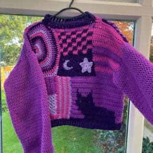 Crochet Cat Patchwork Jumper: Crochet pattern | Ribblr