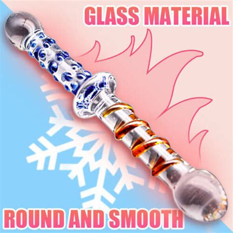 Crystal Glass Dildo Double Ended Anal Plug G Spot Clit Massager Women Sex Toy Ebay