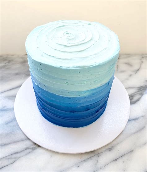 Ombre Blue Cake Blue Birthday Cakes Ombre Cake Blue Blue Cakes