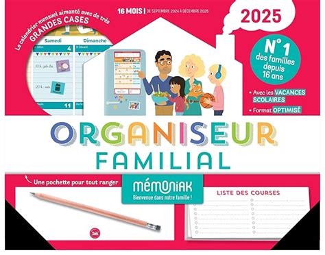 Organiseur Familial M Moniak Calendrier Organisation Familial