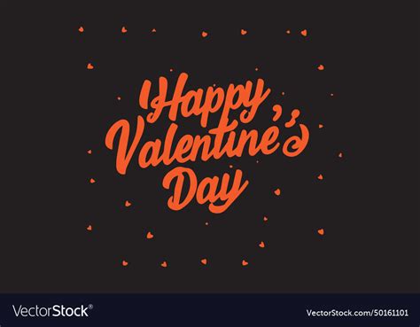 Happy Valentines Day Text Card Royalty Free Vector Image