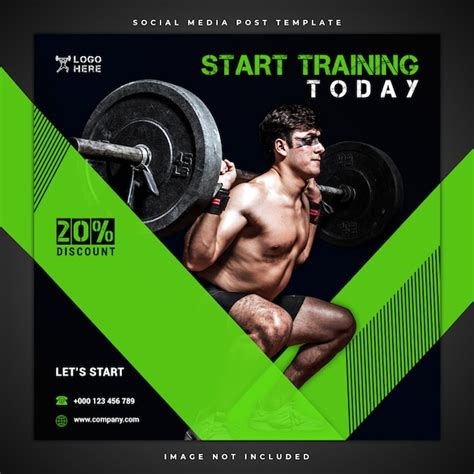 Premium Psd Fitness And Gym Social Media Post Template