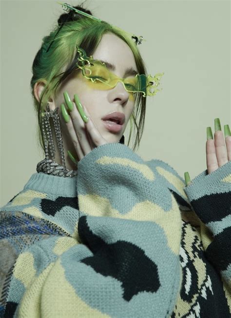 ~ Billie Eilish ~ Green Aesthetic Celebrity Billie Eilish Billie