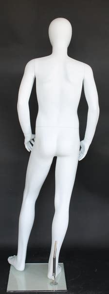 Matte White Male Egghead Mannequin Height