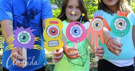 Popsicle Stick Monsters Fun Craft Stick Puppets