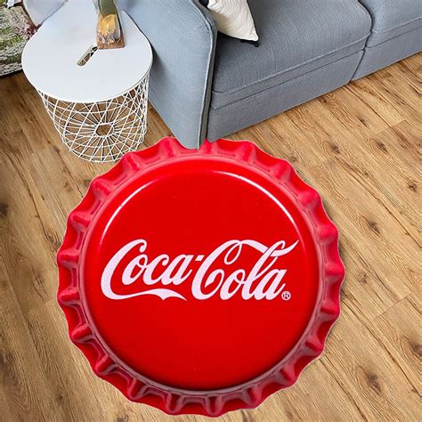 Red Coca Cola Rug Coke Gift Red Rug Bottle Pattern Ring Decor Ruggable