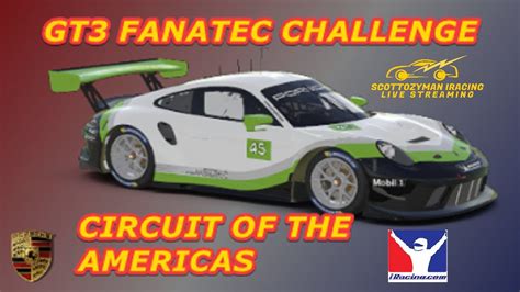 Iracing Gt Fanatec Challenge Fixed At Circuit Of The Americas Youtube