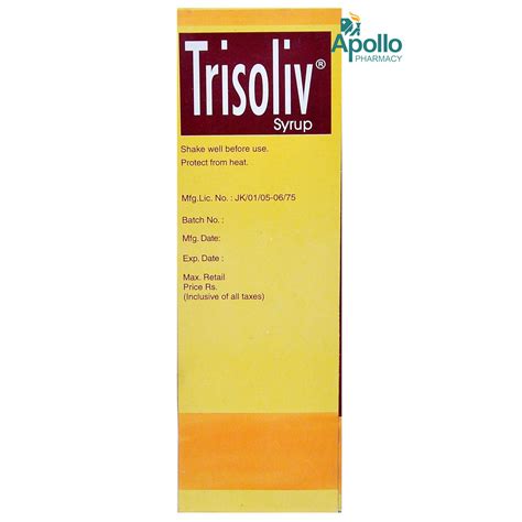 Trisoliv Syrup 200 Ml Price Uses Side Effects Composition Apollo