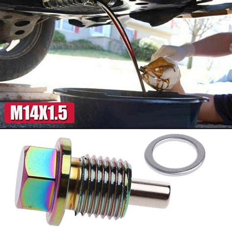 M14x1 5 Car Engine Magnetic Oil Drain Plug Screw Nut Bolt Sump Nut