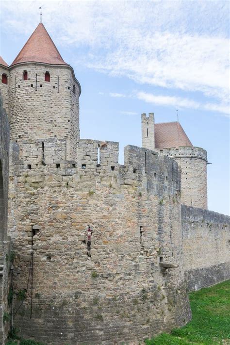 Medieval City of Carcassonne Editorial Stock Image - Image of walls ...