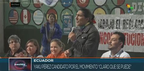 Líder indígena Yaku Pérez es el candidato por el movimiento ecuatoriano