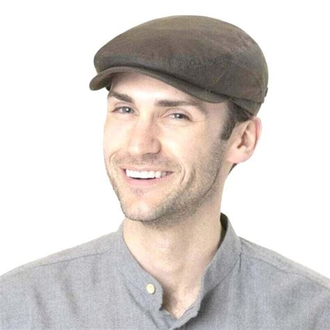 Waxed Organic Cotton Flatcap By Stetson Chf