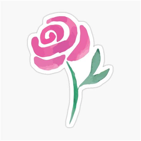 A Watercolored Flower Sticker For Sale By Lemotifrouge Redbubble