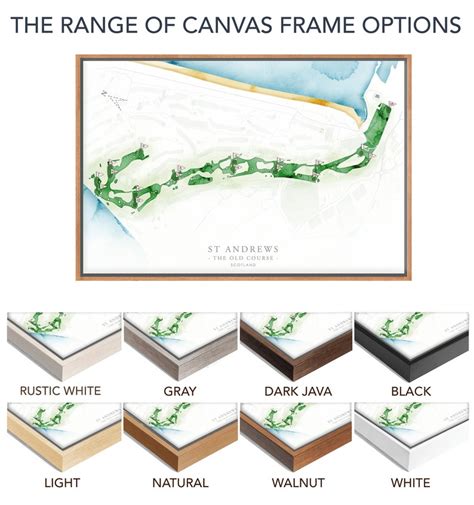 St Andrews Golf Course Map, Scotland Golf Club Layout Print or Canvas ...