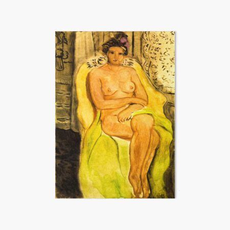 Henri Matisse Nude In An Armchair Legs Crossed Art Board