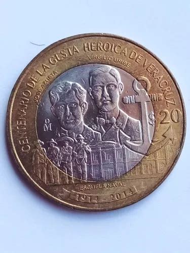 Moneda Conmemorativa De 20 De La Gesta Heroica De Veracruz En Venta