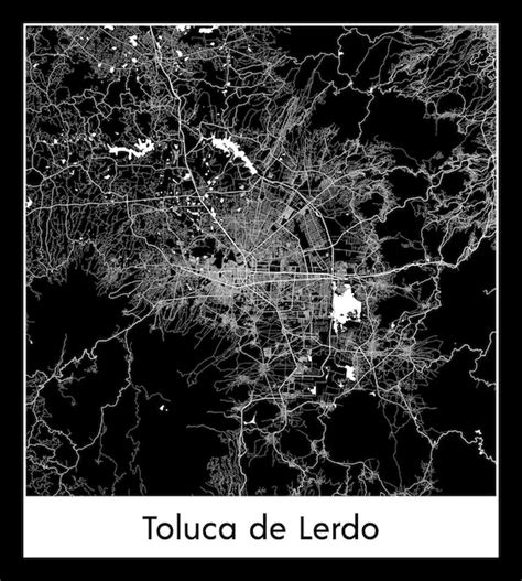 Premium Vector Minimal City Map Of Toluca De Lerdo Mexico North