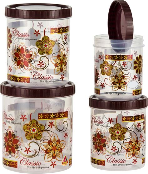 Amazon Decorrack Set Of Empty Plastic Storage Jars With Screw