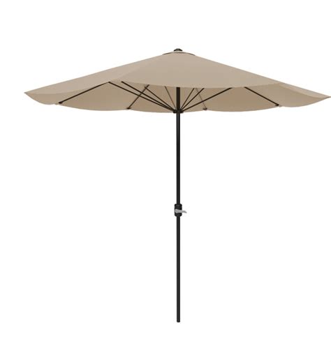 Half Round Patio Umbrella With Easy Crank 9 Foot By Pure Garden Sand