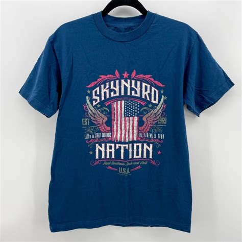 Shirts Lynyrd Skynyrd Nation Tshirt Navy Blue Patriotic Southern M Poshmark