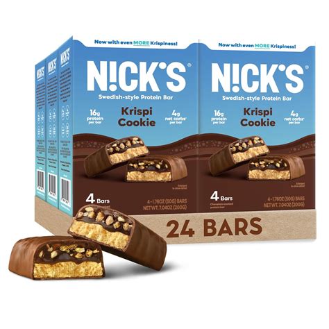 Amazon Nick S Protein Bars Krispy Cookie 16g Protein 210