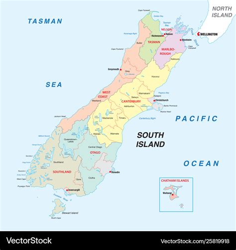 Map Of New Zealand South Island Journey Times Planetware 40 Off