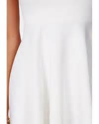 Missguided Hazel Scuba Skater Dress White Missguided Lookastic