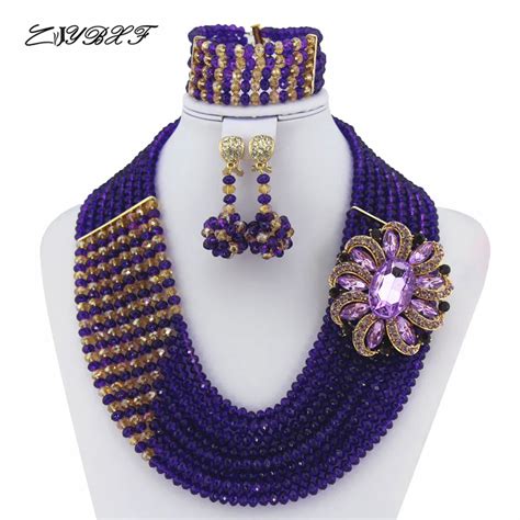 New Arrival Popular African Beads Jewelry Sets Nigerian Wedding African Crystal Beads Jewelry