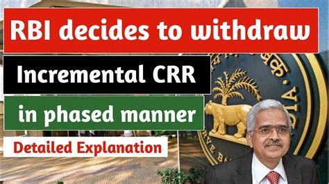 RBI Decides To Withdraw Incremental CRR In Phased Manner L RBI Latest