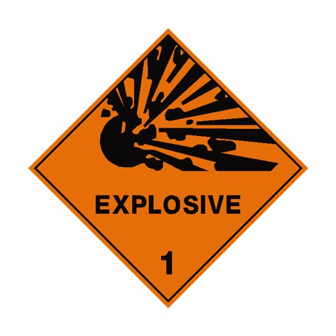 Explosive 1 Label Safety Uk