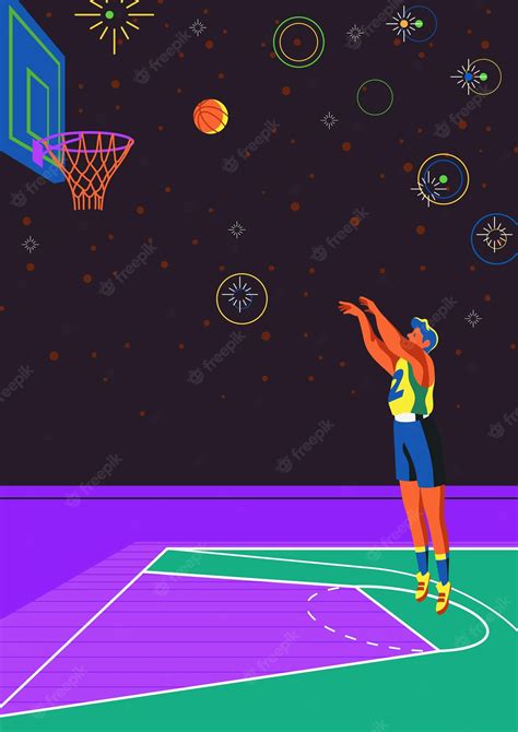 Slam Dunk Basketball Vector Premium