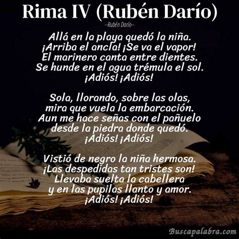 Poema Rima Iv Rubén Darío De Rubén Darío Análisis Del Poema