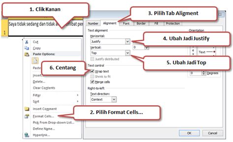 Cara Membuat Tulisan Rata Kanan Kiri Excel Lengkap