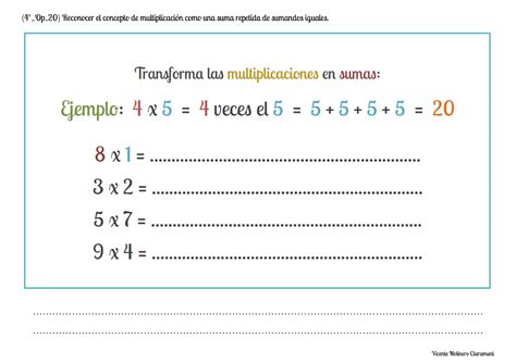 Multiplicaci N Por Cifras Cuarto De Educaci N Primaria