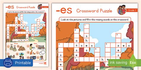 Grade 1 Crossword Puzzle Es L Enseignant A Fait Twinkl