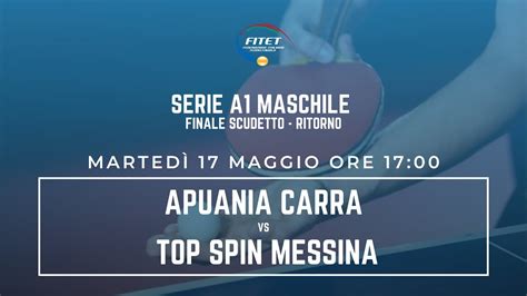 SERIE A1 M Apuania Carrara Top Spin Messina YouTube