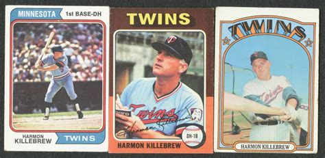 Lot Of 3 Harmon Killebrew Baseball Cards With 1974 Topps 400 1972