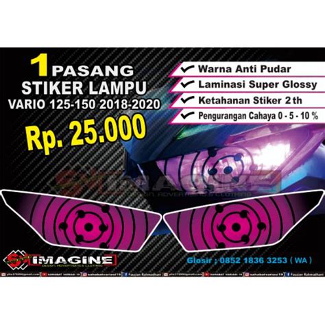 Jual Stiker Lampu Vario 125 150 2018 2020 Shopee Indonesia