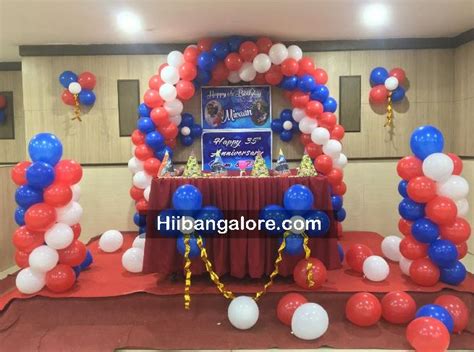 Red And White Simple Balloon Decoration Bangalore Catering Services