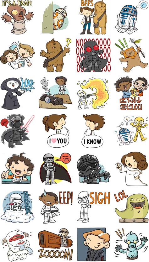 Social Star Wars The Force Awakens Sticker Pack For Facebook Now