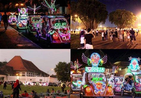 Alun Alun Kidul Penuh Warna Di Malam Hari