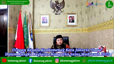 Ucapan Kepala Kankemenag Kota Jakarta Timur Dalam Rangka Kegiatan