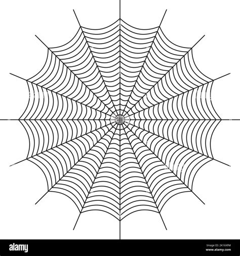 Spider Cobweb Halloween Design Element Flat Vector Stock Vector Image